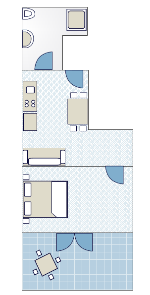 Tlocrt apartmana - 3 - 2+1